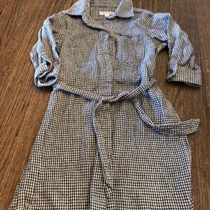 Steven Alan size 4 Classic Black & White Gingham Shirt Dress 🖤🤍